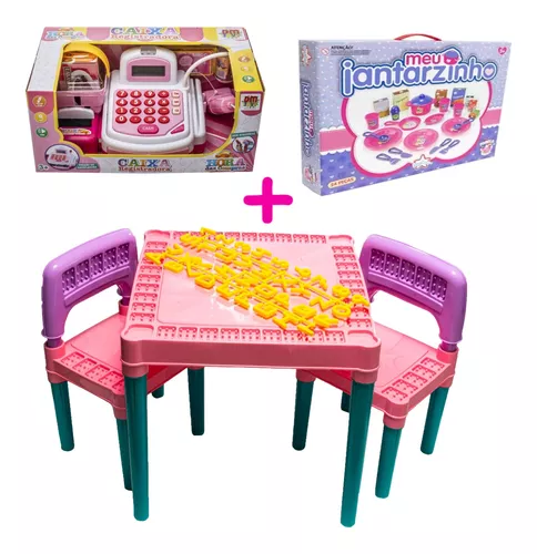 Kit Jogo para Menina Minhas Comprinha e Mesa Tritec Infantil - Big