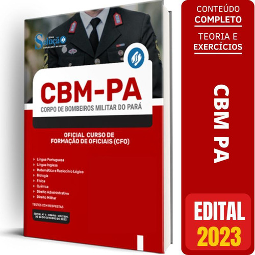 Apostila Cbm Pa 2023 - Oficial - Curso Formação Oficiais Cfo