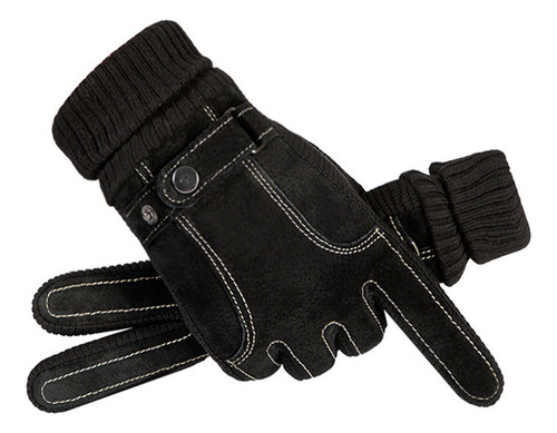 A Guantes De Ciclismo A Prueba De Viento De Cuero