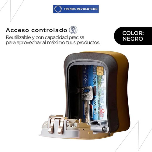 Caja Fuerte De Combinación Negro Para Guardar Llaves Dinero