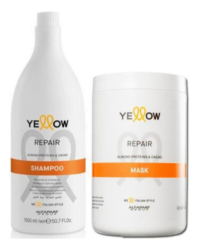  Kit Shampoo Yellow Repair 1.5 Litros E Máscara 1kg