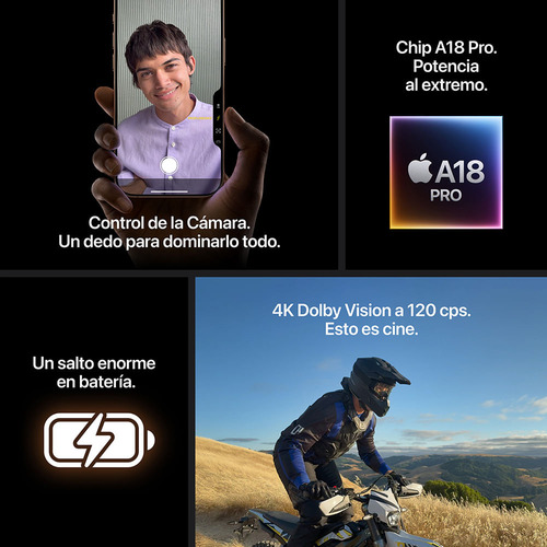 iPhone 16 Pro Max 256/8gb 48 + 48 + 12mp/12mp 6.9 Blanco