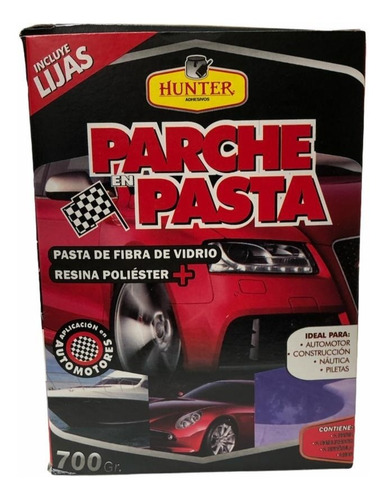 Kit Parche Fibra De Vidrio En Pasta Espatula Lijas 700cc