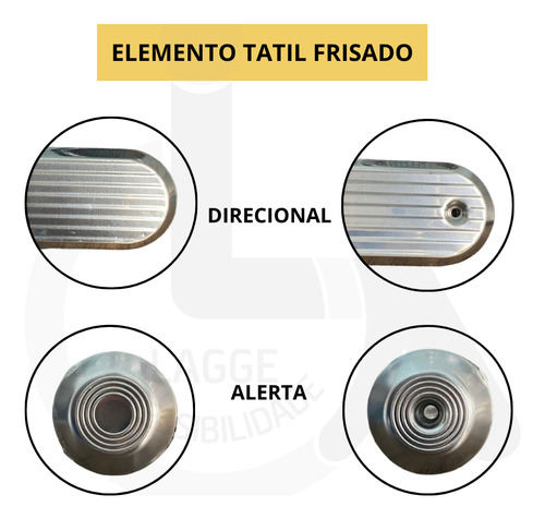 10ml Sinalização Tatil Alerta Inox Sem Adesivo Frisado