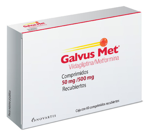 Galvus Met Comprimido 50 Mg/500 Mg, 60 Comprimidos