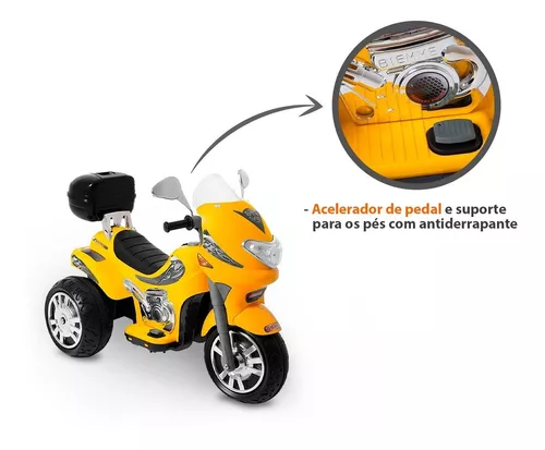 Moto Eletrica Infantil Amarela Lazer - Compre Agora