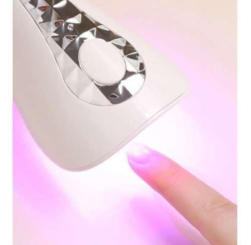 Mini Cabine 5 Led Uv Portátil Secagem Unhas Gel Esmalte 18w Cor Branca