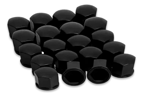 Kit 20 Capas De Parafusos Pretas Ch.19mm