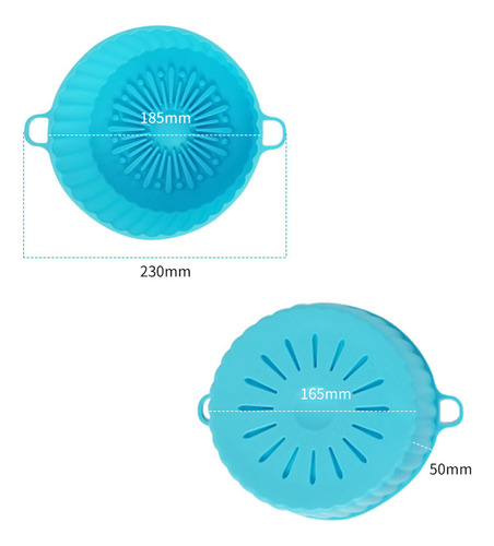 M Molde Para Hornear De Silicona Para Freidora De Aire 2 Pcs