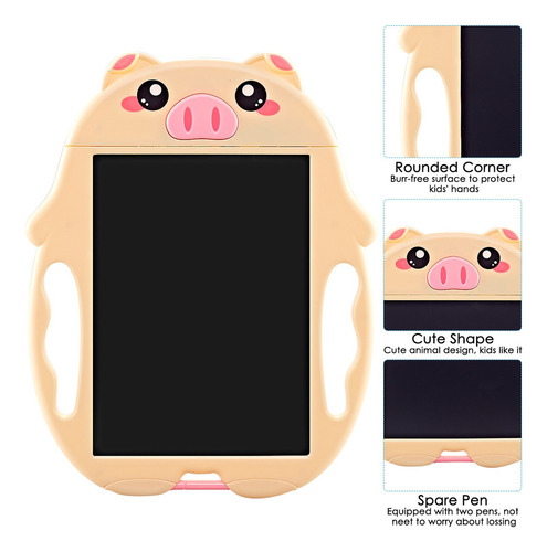 Pizarra Mágica Tableta Lcd Enseñanza Dibujo Niños Rosa/