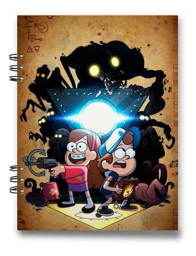 Imagen 2 de 9 de Cuaderno Gravity Falls 15x20 Cms Mediacarta 100 Hojas