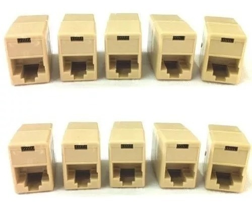 Imagem 2 de 4 de 200 Un Conector Emenda Rj45 Dupla Entrada