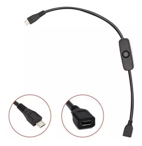 Cable De Alimentacion 27 Cm Para Rasberry  Puerto V8