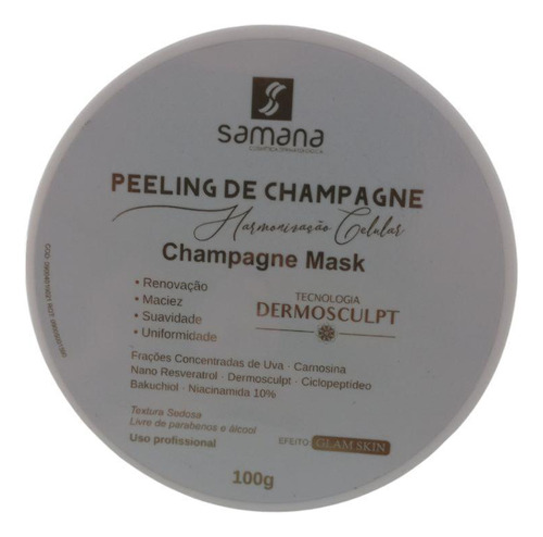 Máscara Peeling De Champagne - Champagne Mask 100g Samana