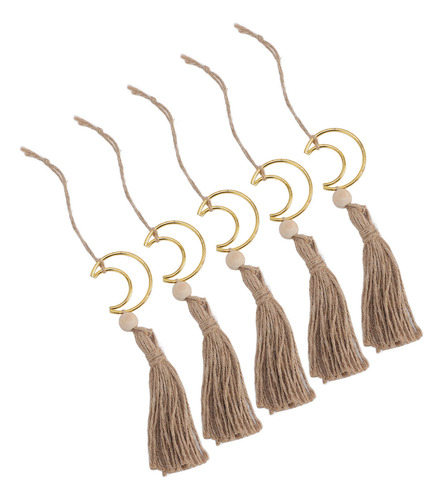 Adorno De Borla Con Forma De Luna De Home, 5 Piezas, Decorac