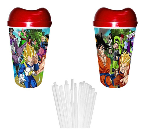 Vaso Pitillo Dragon Ball Sorpresa Piñata Regalo Fiesta