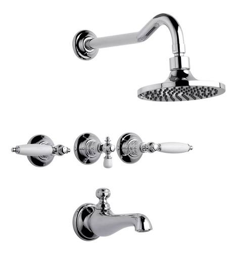 Griferia Ducha Bañera Fv Vermont Lever Cromo 0103/83l Ccb