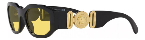 Lentes Versace Biggie Lentes Amarillas De Lujo Ve4361 Gb1/85 Único Amarillo Negro Negro
