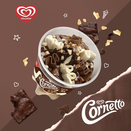 Helado Holanda Cornetto Brownie & Vainilla 190ml