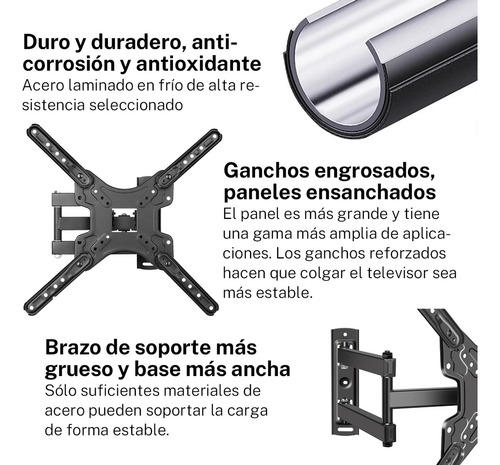 Soporte De Monitor Tv Pantallas De 14 A60 Pulgada Máx 45kg Negro Mejora El Efecto De Pesaje Para Un Mejor Y Sólido, Aomu