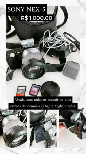 Camera Fotográfica Sony Nex-5 (usada)