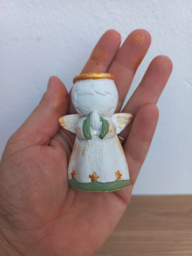 Anjinho Lembrancinha Batizado Nascimento - Kit 10 Und -verde