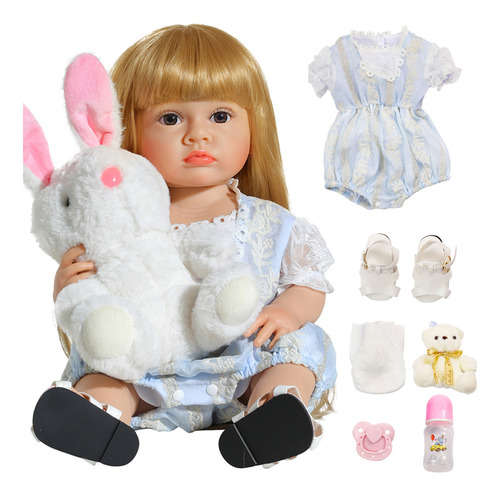 Multikids  VXN Bebe Reborn Menina Boneca 100% Silicone Realista Princesa Silicone Boneca