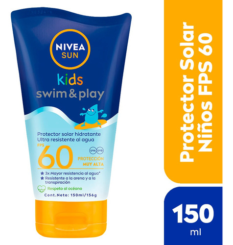 Protector Solar Nivea Swim & Play Kids Fps 60 150 Ml