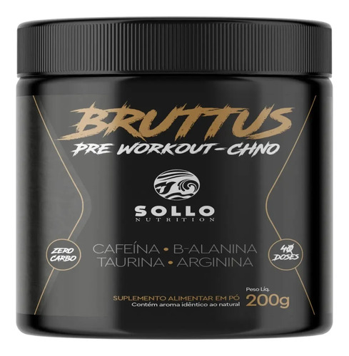 Bruttus - Pré Workout 200g (cafeína, Taurina) Sabor Açaí