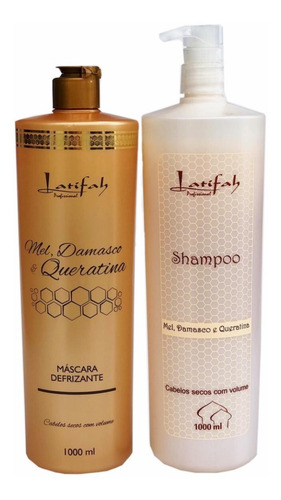Kit Shampoo E Progressiva Latifah Mel E Damasco - 1000ml