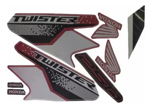 Kit Adesivo Vermelho 2021 Twister Jotaesse Cb250f Cbs - 1332