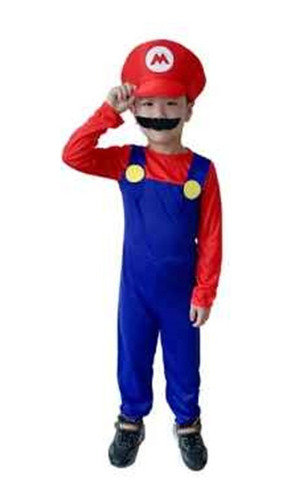 Disfraz   Mario Brothers - Pelicula - Halloween - Incluye Bigote Y Sombrero Ninos