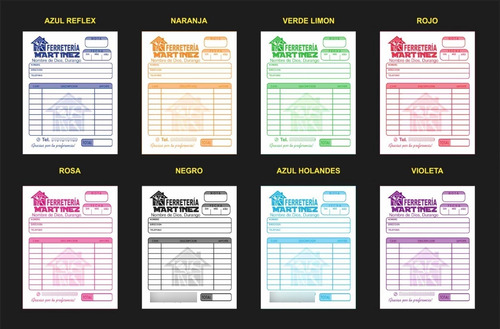 500 Notas 1 Copia Autocopiante Media Carta 2 Tintas En Block