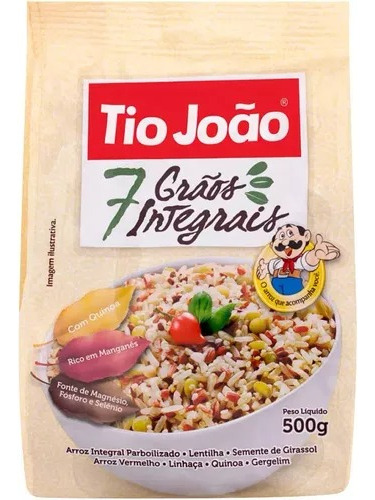 Arroz Integral 7 Grãos Com Quinoa  - Tio João 500g