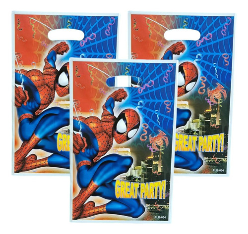 Bolsas Para Dulces Cumpleaños Spiderman 20 Unidades