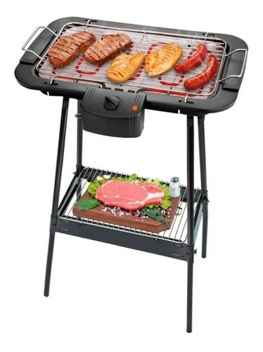 Parrilla Eléctrica Abrasol 2563 2000w 30x49cm C/patas Negro