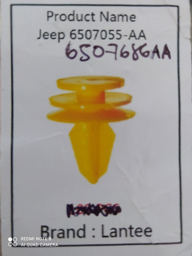 Ganchos Clip Carrocerías Tapicerías Jeep 6507055 -650768aa