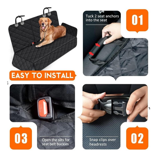 Cubierta Asientos Para Auto Perro De Tela Oxford, Protector