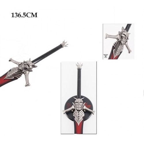 Imagem 3 de 7 de Espada Dante Devil May Cry 4 Rebellion Em Aço 136cm Parede