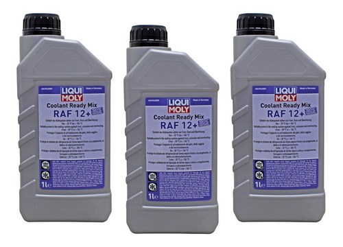 Kit 3 Coolant Liqui Moly Ready Mix Raf 12+ Veh Industrial 1l