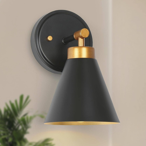 Iluminación De Pared Con Aplique, Aplique De Pared Negro Y D