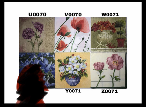 Servilletas Decoupage Set X 10 Importadas Flores Y + Flores