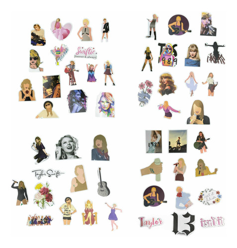 Pack 50 Sticker Pegatinas Taylor Swift 5cm Calidad Diseño V2