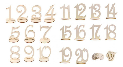 S Mdf De 10cm 1-20 Números De Soporte De Señal De Bodas
