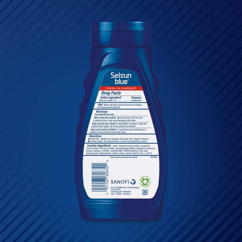 Imagen 2 de 4 de Shampoo Selsun Blue De 11 Onzas Máxima Fuerta Anticaspa