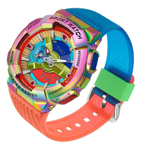 Reloj Sanda 9004, Reloj De Lujo Militar De Color