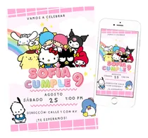 Comprar Invitación Digital Hello Kitty, Cumpleaños Hello Kitty