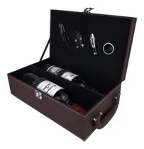 Comprar Maleta Porta Vinhos Para 2 Garrafas Com Acessórios Executiva