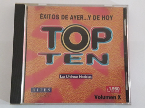 Cd Musical Éxitos De Ayer Y Hoy  Top Ten Volumen 10