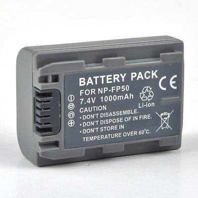 Imagen 3 de 6 de 2 X Np-fp50 Npfp50 Videocámara Batería Para Sony Np-fp51 Fp7